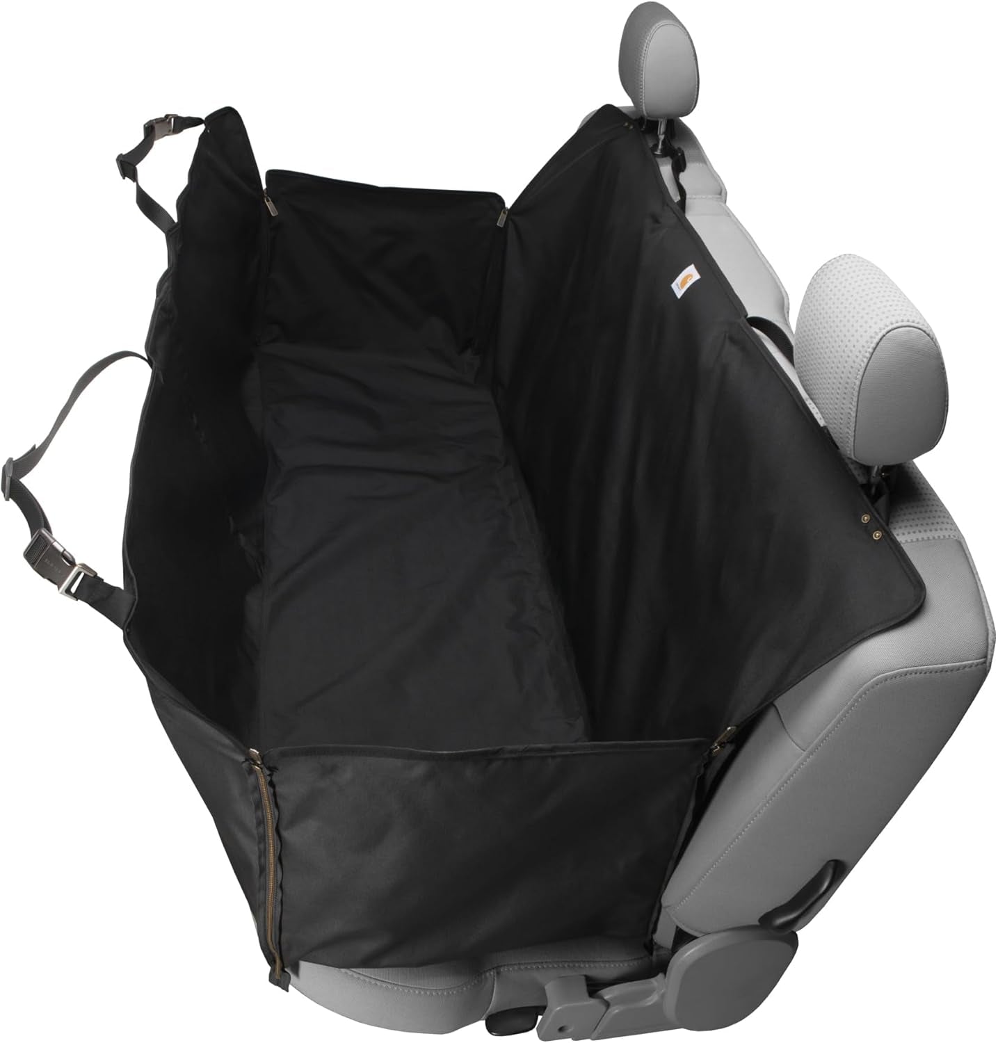 Universal Fitted Nylon Duck Pet Hammock, Dog Back Seat Cover, Black