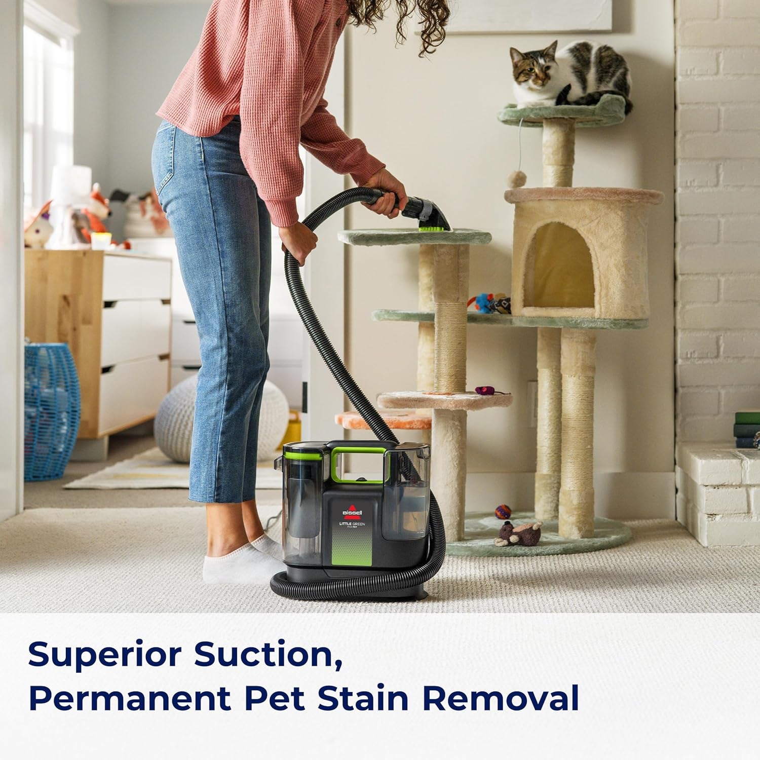 ® Little Green® Max Pet Portable Carpet and Upholstery Deep Cleaner, Car/Auto Detailer, with Self-Cleaning Tough Stain Tool and Pet Hair Removal Tool (3860)