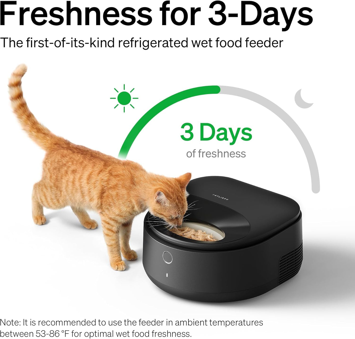 Automatic Cat Feeder Wet Food Refrigerated New Upgraded APP Control,3 Days Freshness 3 Meals,Semiconductor Cooling&Quick Chills Wet Food Dispenser,Polar Wifi Timed Auto Pet Feeder for Cat Dog