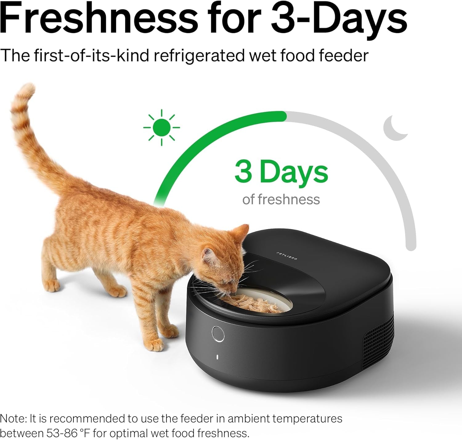 Automatic Cat Feeder Wet Food Refrigerated New Upgraded APP Control,3 Days Freshness 3 Meals,Semiconductor Cooling&Quick Chills Wet Food Dispenser,Polar Wifi Timed Auto Pet Feeder for Cat Dog