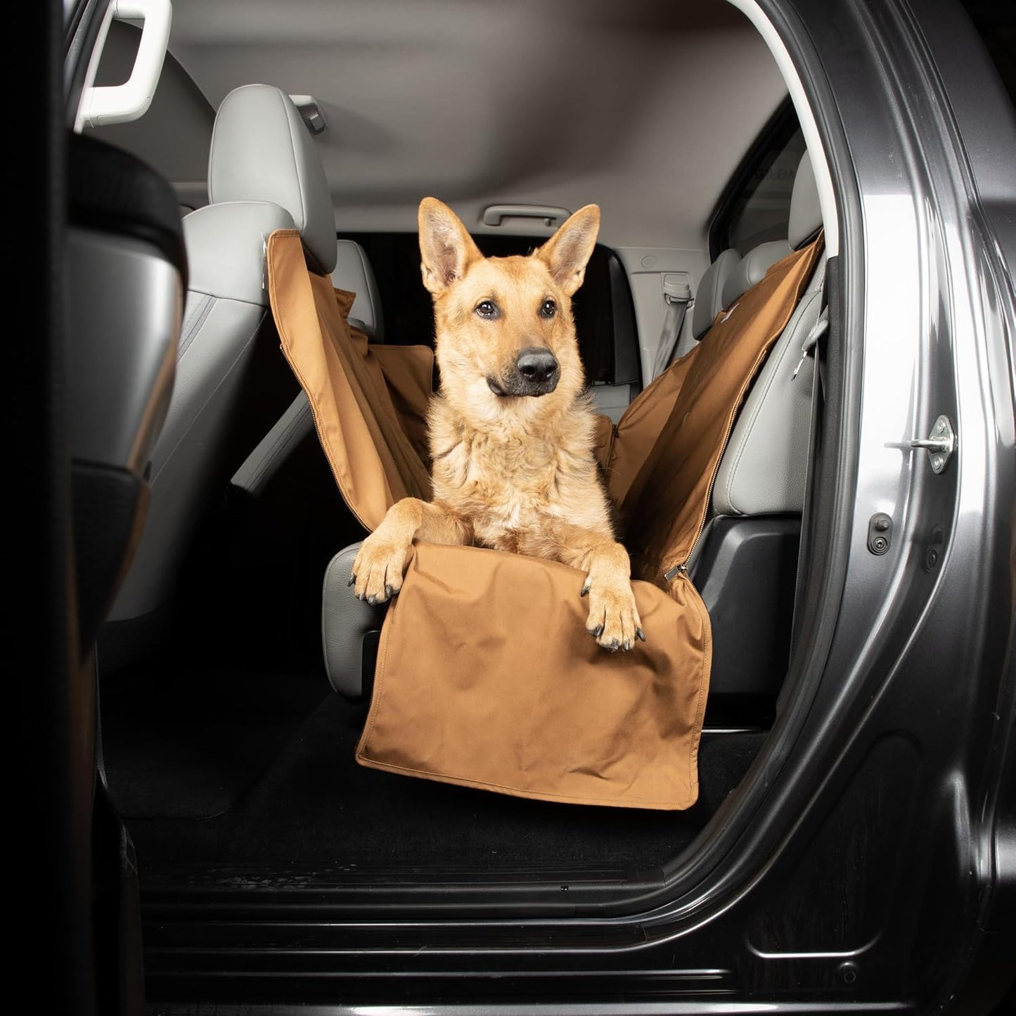 Universal Fitted Nylon Duck Pet Hammock, Dog Back Seat Cover, Black