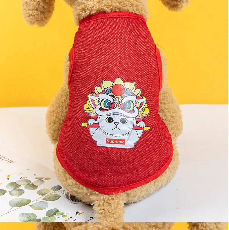 Fashion Cat Clothes Pet Dog Clothes For Small Dogs Chihuahua French Bulldog Summer Vest T Shirt Super Cool Lovely Puppy Clothing