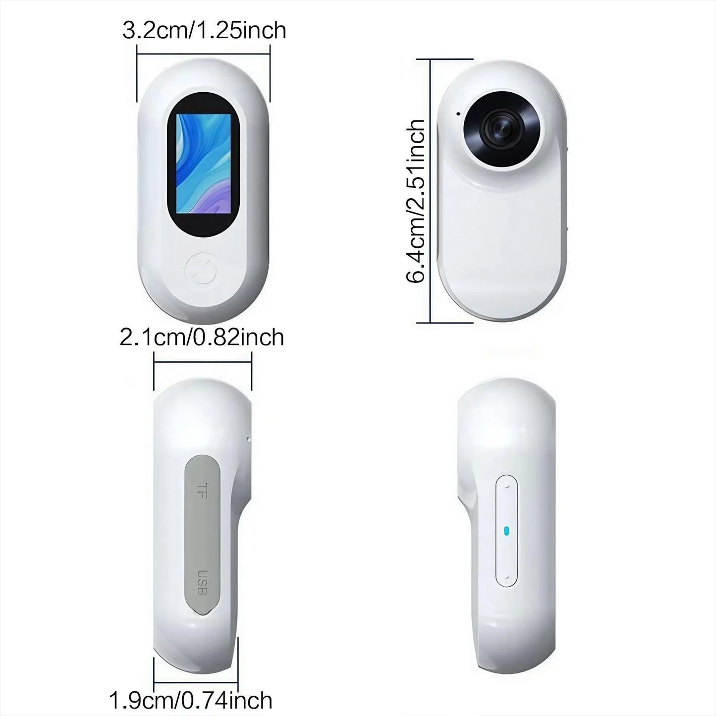 1080P HD Pet Camera Collar Wireless Mini Body Cam for Dogs Cats Indoor Outdoor Sports Action Video Recording