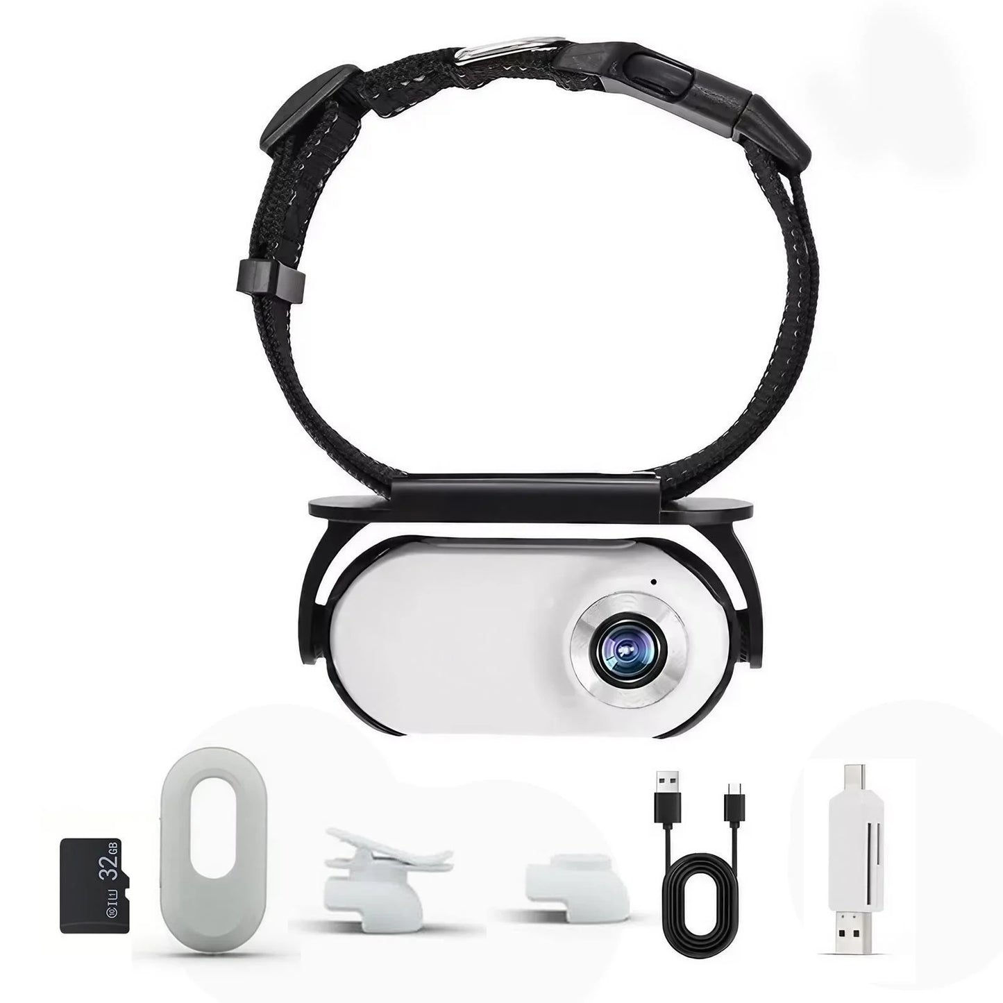 1080P HD Pet Camera Collar Wireless Mini Body Cam for Dogs Cats Indoor Outdoor Sports Action Video Recording