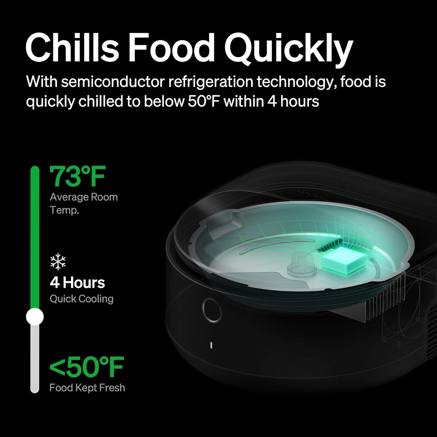 Automatic Cat Feeder Wet Food Refrigerated New Upgraded APP Control,3 Days Freshness 3 Meals,Semiconductor Cooling&Quick Chills Wet Food Dispenser,Polar Wifi Timed Auto Pet Feeder for Cat Dog